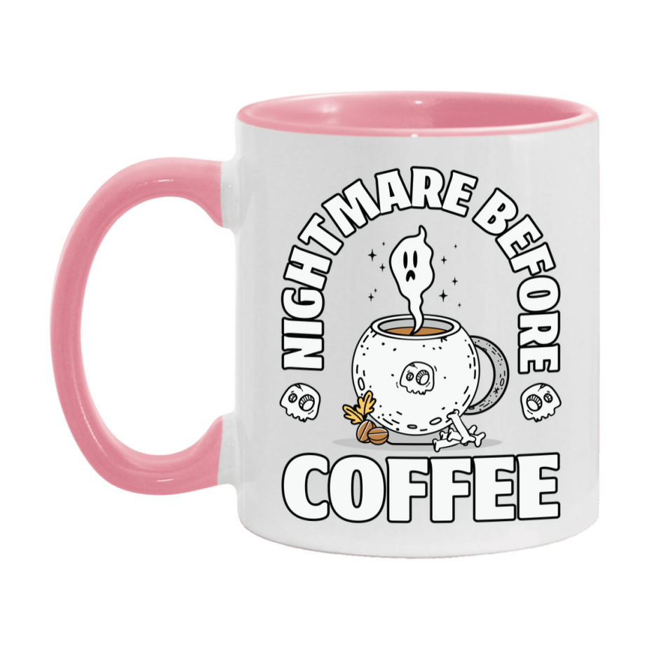 Funny Halloween Coffee Mug, White Ceramic Halloween Coffee Cup 11Oz Or 15Oz