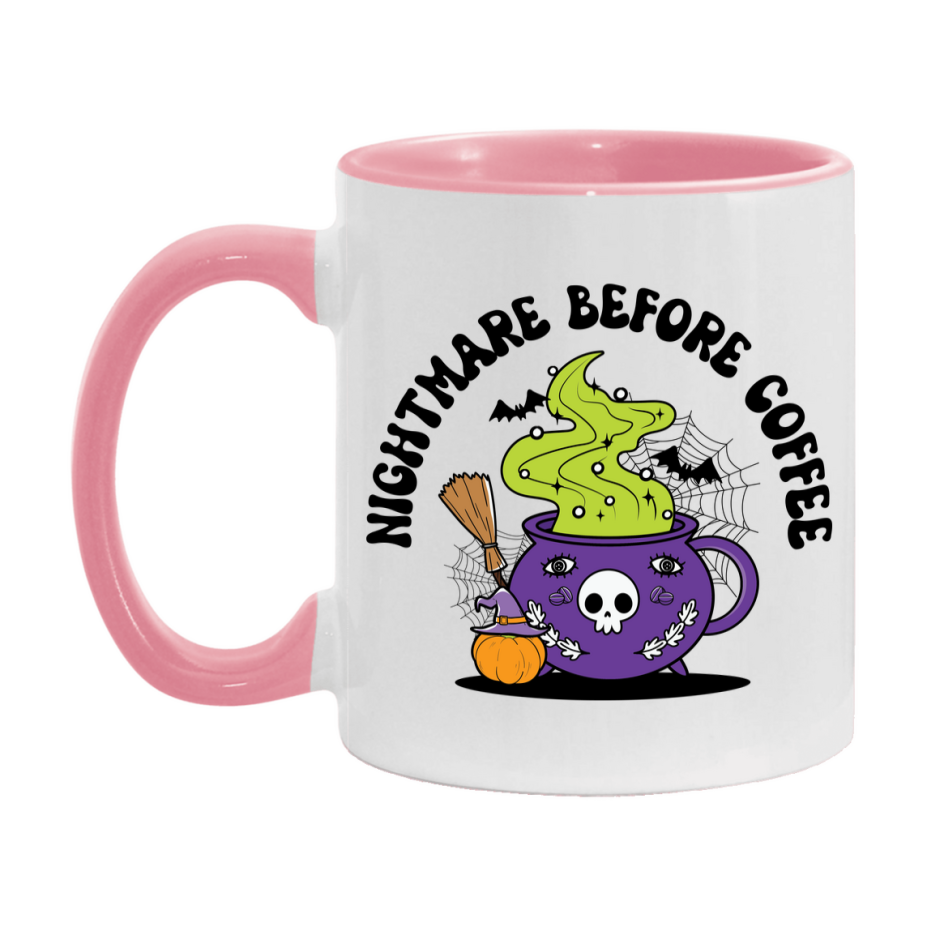 Funny Halloween Coffee Mug, White Ceramic Halloween Coffee Cup 11Oz Or 15Oz