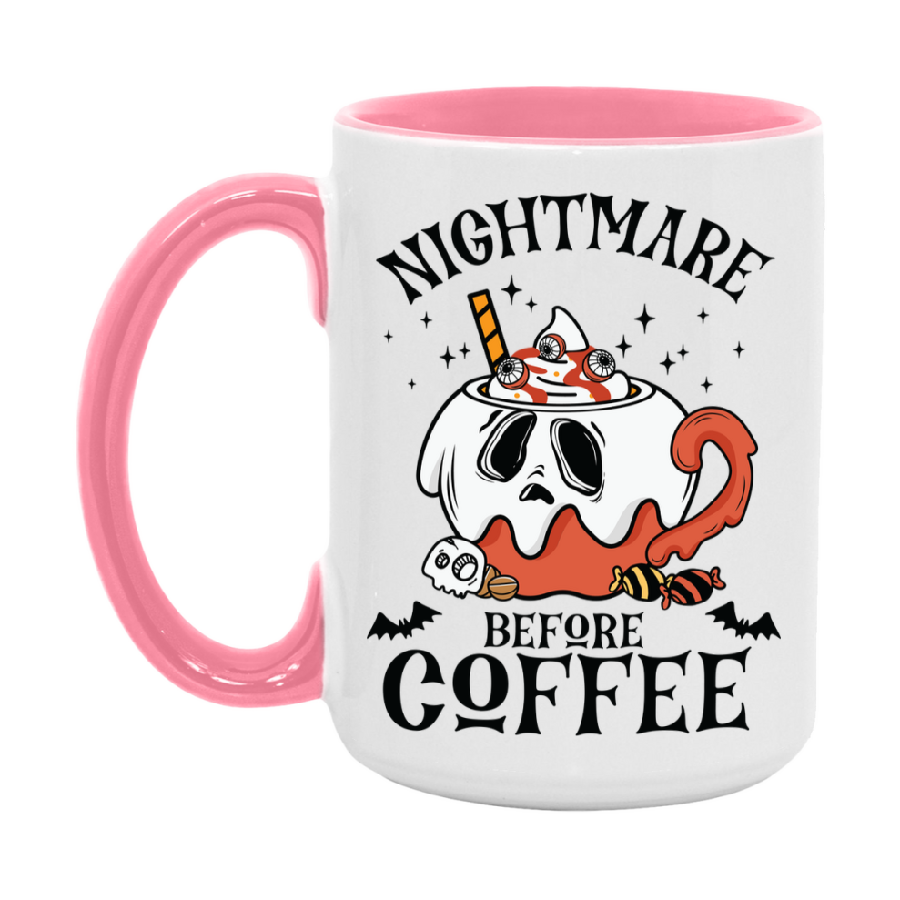 Funny Halloween Coffee Mug, White Ceramic Halloween Coffee Cup 11Oz Or 15Oz