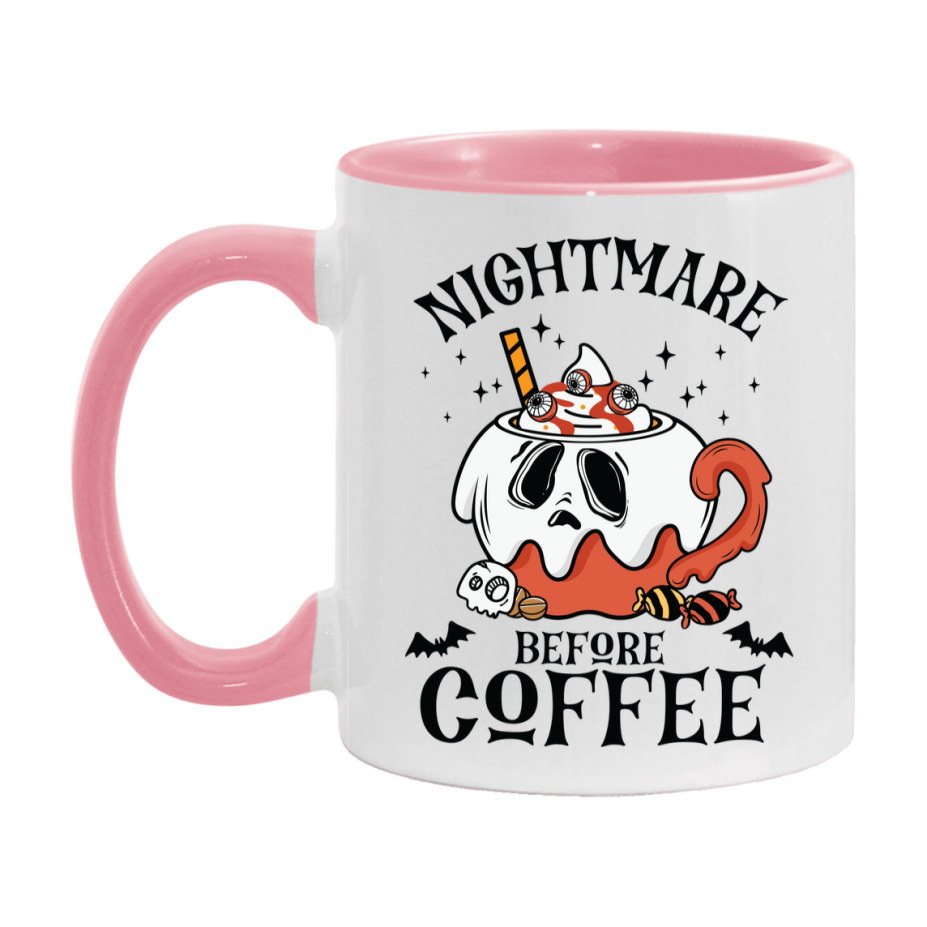 Funny Halloween Coffee Mug, White Ceramic Halloween Coffee Cup 11Oz Or 15Oz