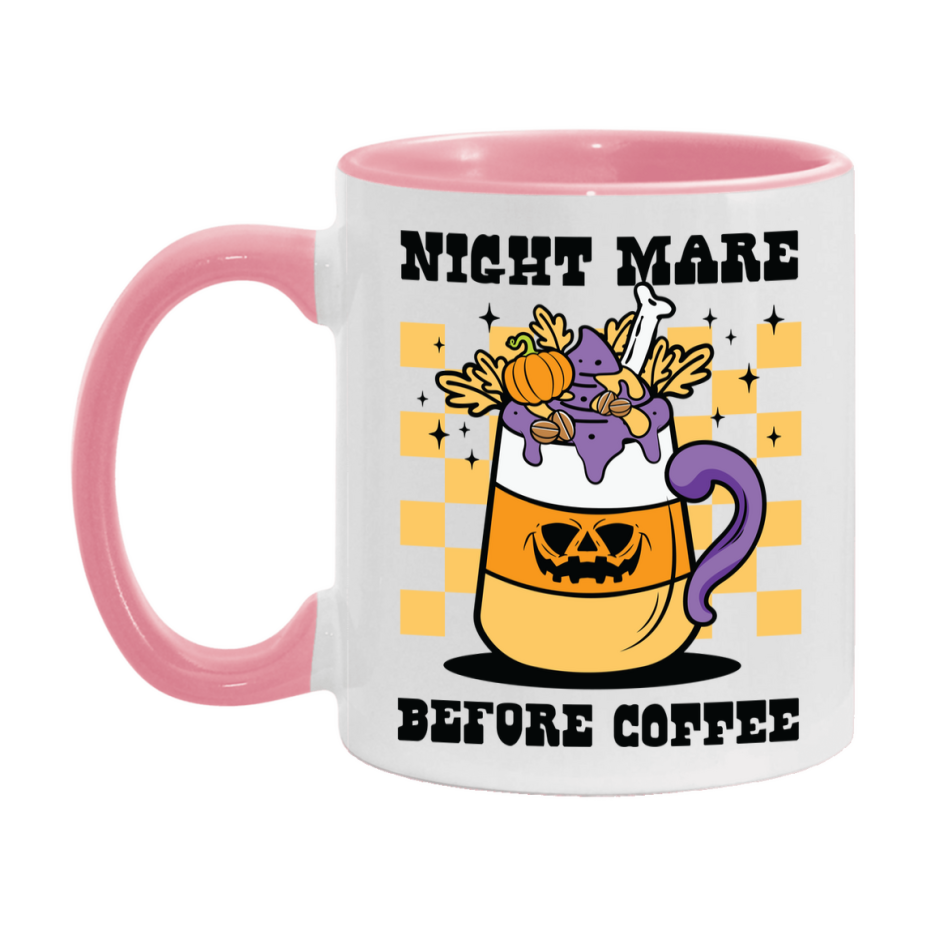 Funny Halloween Coffee Mug, White Ceramic Halloween Coffee Cup 11Oz Or 15Oz