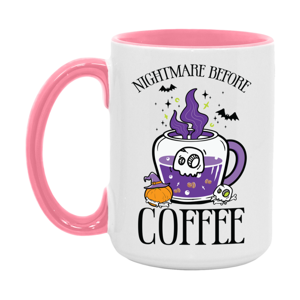 Funny Halloween Coffee Mug, White Ceramic Halloween Coffee Cup 11Oz Or 15Oz