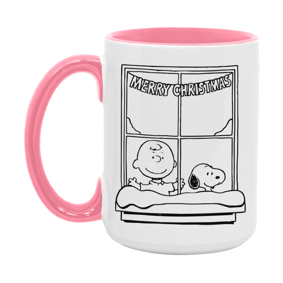 Peanuts Gang Christmas Mug, Snoopy Charlie Brown Holiday Coffee Cup, Ceramic Christmas Mug 11Oz Or 15Oz
