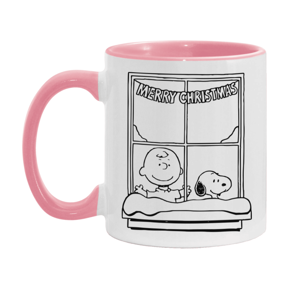 Peanuts Gang Christmas Mug, Snoopy Charlie Brown Holiday Coffee Cup, Ceramic Christmas Mug 11Oz Or 15Oz