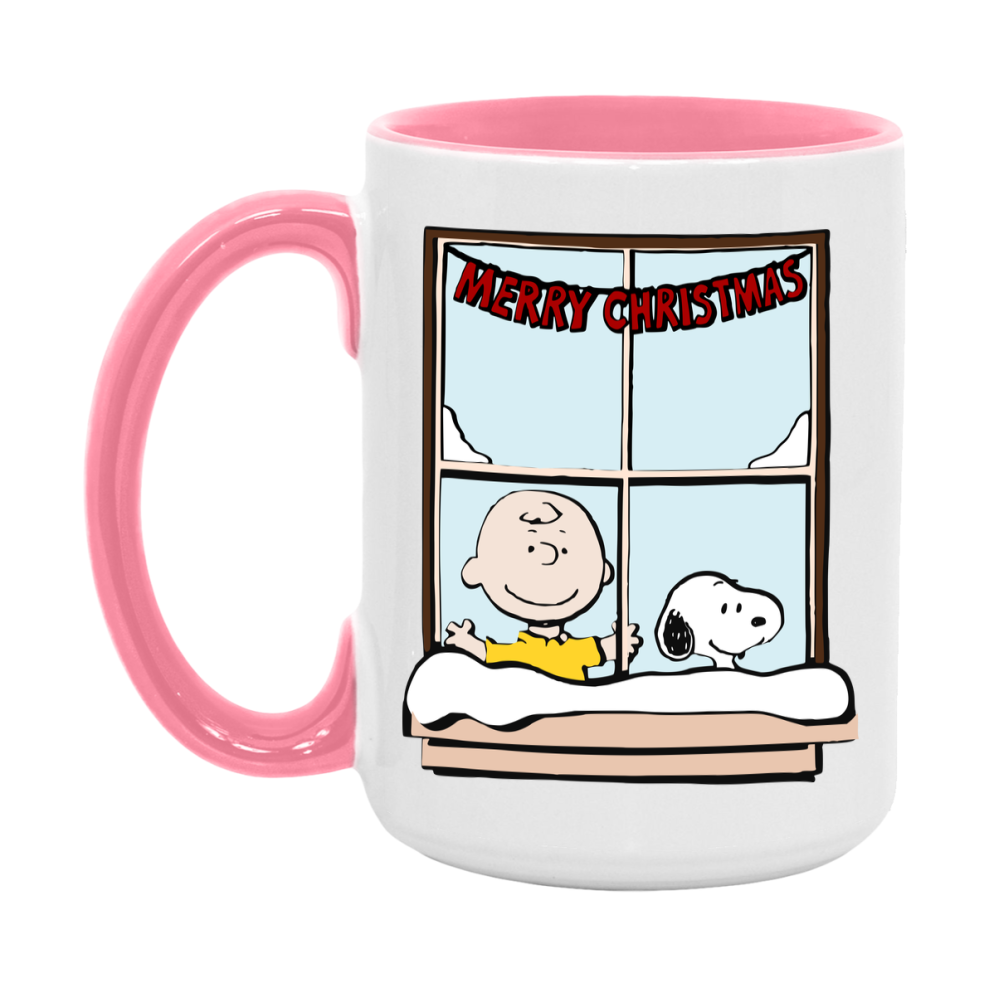 Peanuts Gang Christmas Mug, Snoopy Charlie Brown Holiday Coffee Cup, Ceramic Christmas Mug 11Oz Or 15Oz
