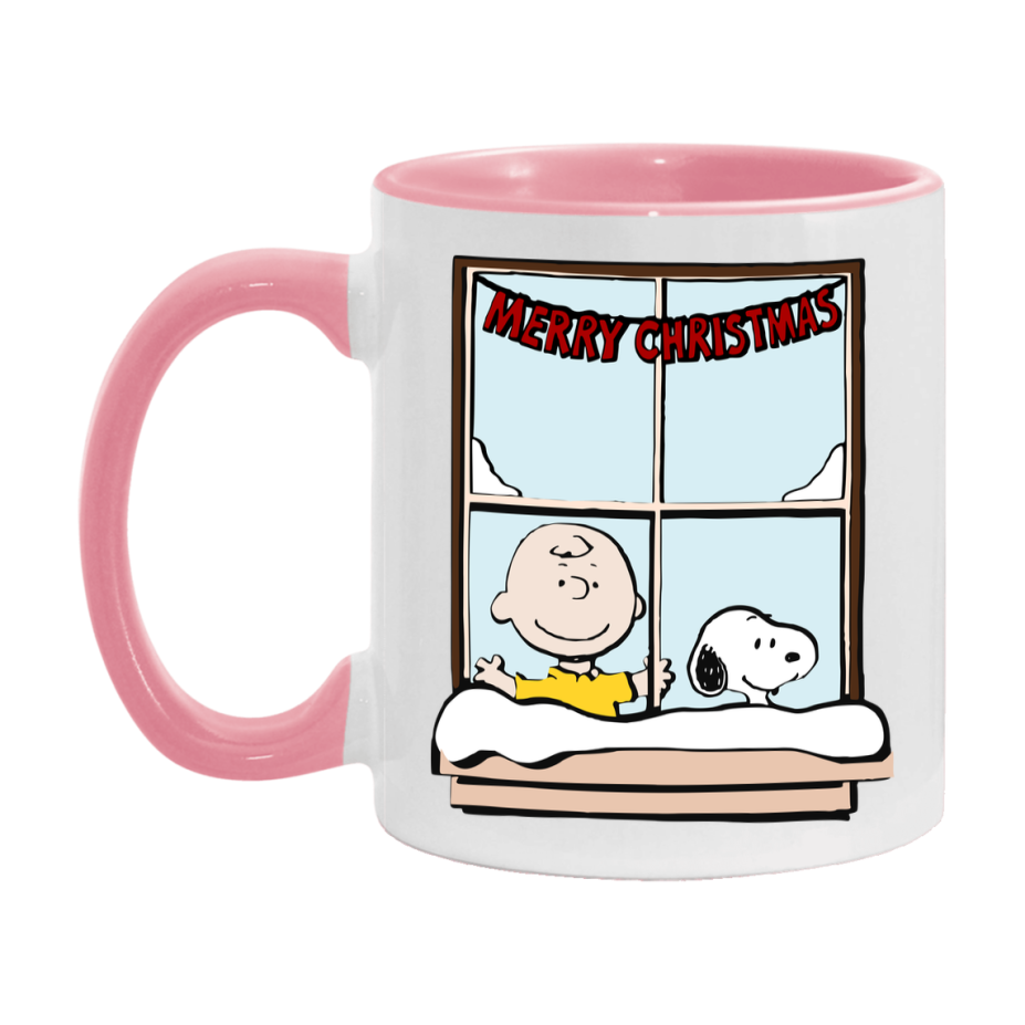 Peanuts Gang Christmas Mug, Snoopy Charlie Brown Holiday Coffee Cup, Ceramic Christmas Mug 11Oz Or 15Oz