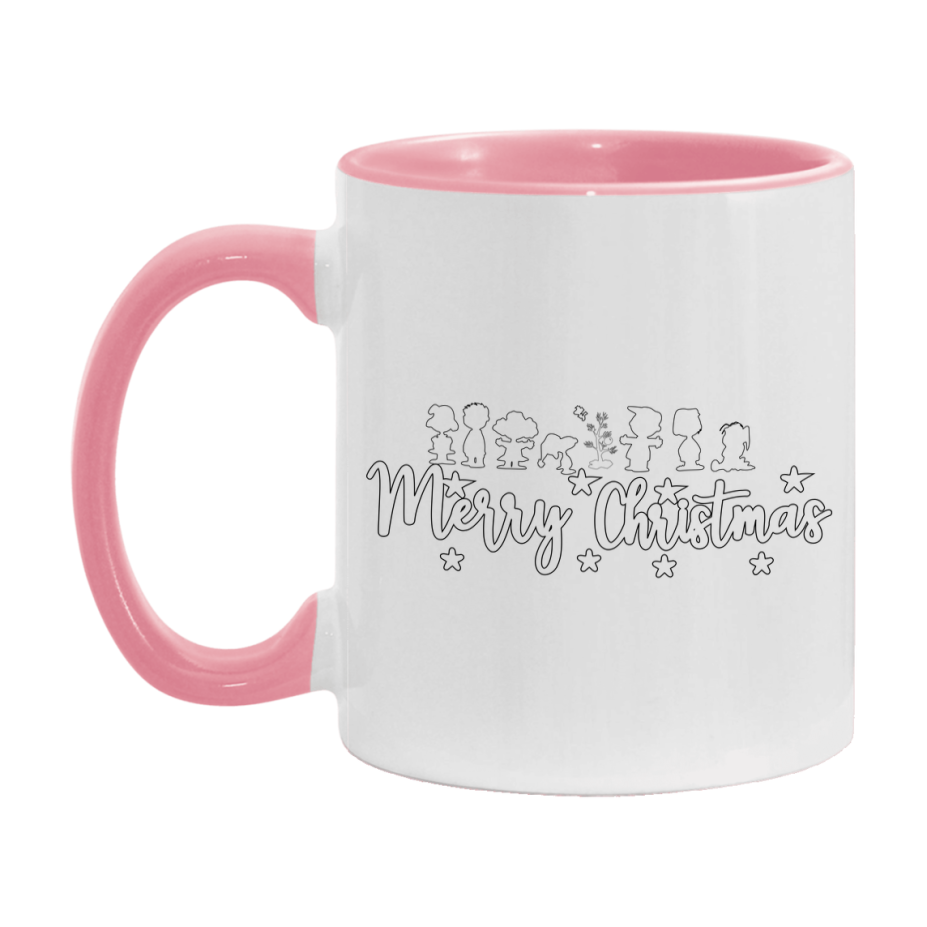 Peanuts Gang Christmas Mug, Snoopy Charlie Brown Holiday Coffee Cup, Ceramic Christmas Mug 11Oz Or 15Oz