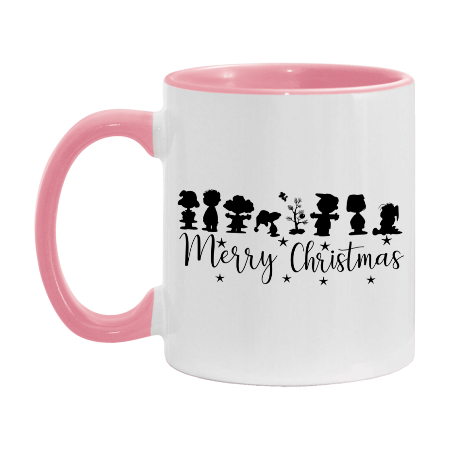Peanuts Gang Christmas Mug, Snoopy Charlie Brown Holiday Coffee Cup, Ceramic Christmas Mug 11Oz Or 15Oz