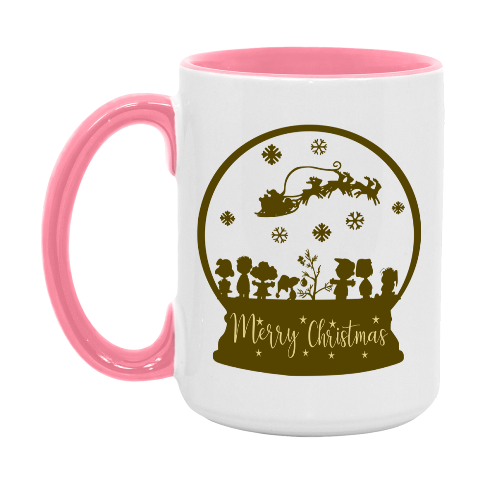 Peanuts Gang Christmas Mug, Snoopy Charlie Brown Holiday Coffee Cup, Ceramic Christmas Mug 11Oz Or 15Oz