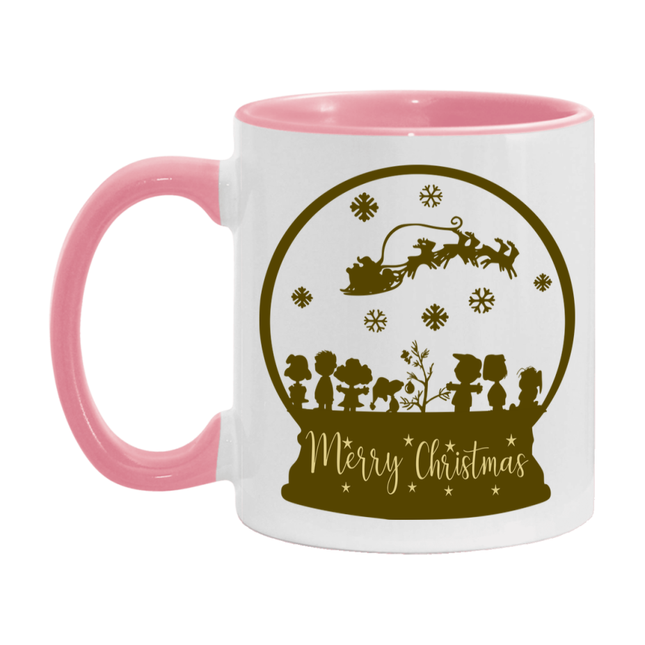 Peanuts Gang Christmas Mug, Snoopy Charlie Brown Holiday Coffee Cup, Ceramic Christmas Mug 11Oz Or 15Oz