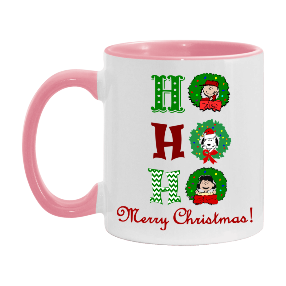 Peanuts Gang Christmas Mug, Snoopy Charlie Brown Holiday Coffee Cup, Ceramic Christmas Mug 11Oz Or 15Oz