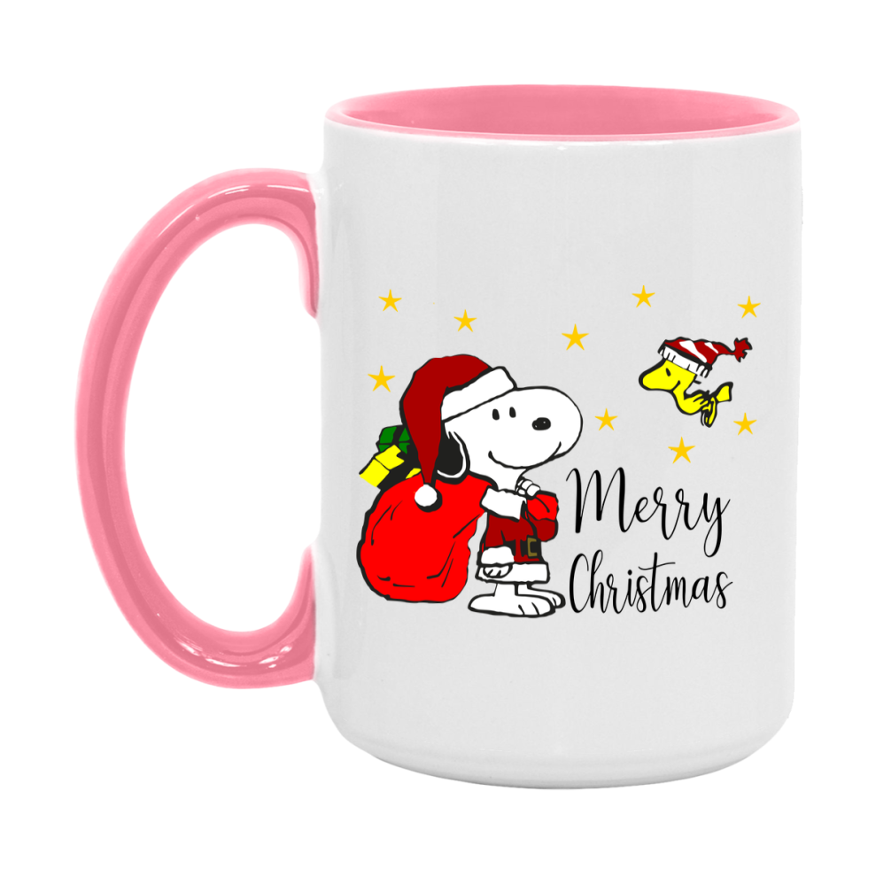 Peanuts Gang Christmas Mug, Snoopy Charlie Brown Holiday Coffee Cup, Ceramic Christmas Mug 11Oz Or 15Oz