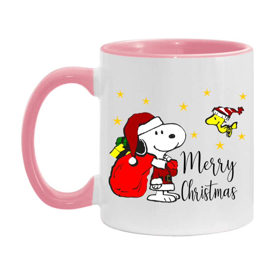 Peanuts Gang Christmas Mug, Snoopy Charlie Brown Holiday Coffee Cup, Ceramic Christmas Mug 11Oz Or 15Oz