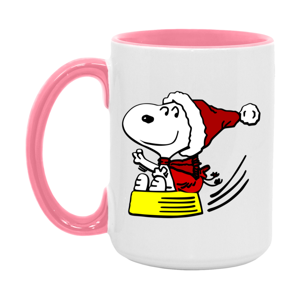 Peanuts Gang Christmas Mug, Snoopy Charlie Brown Holiday Coffee Cup, Ceramic Christmas Mug 11Oz Or 15Oz