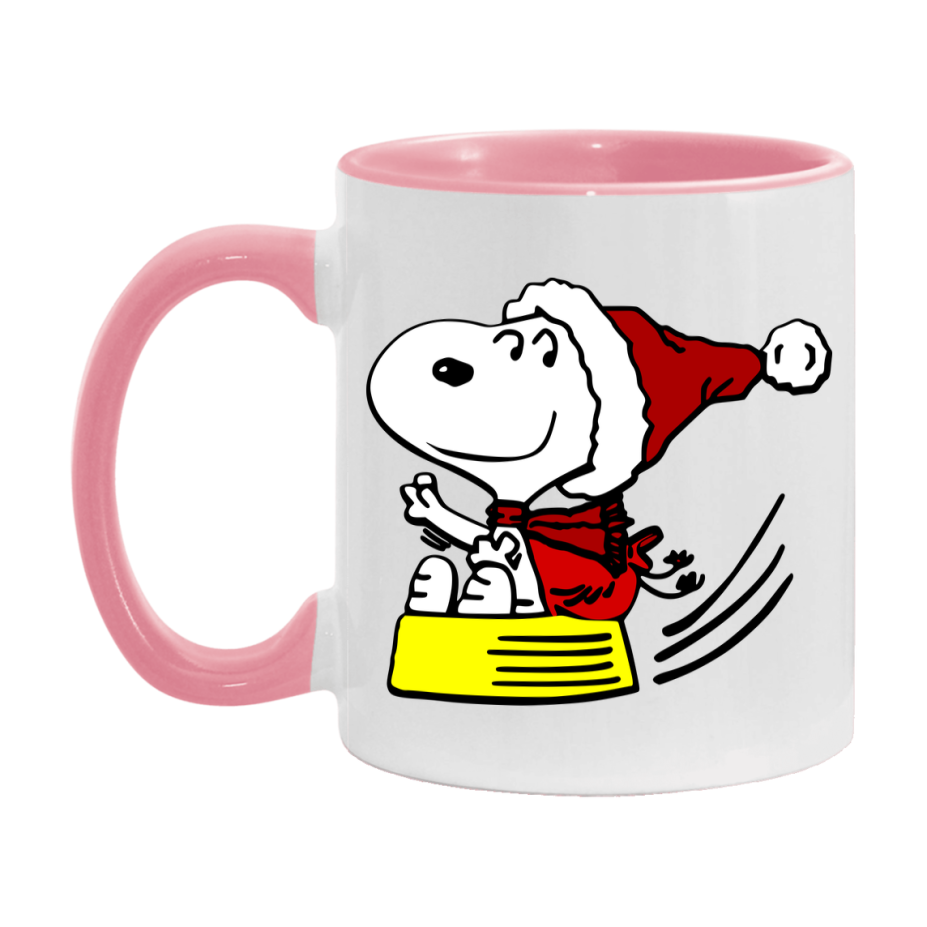 Peanuts Gang Christmas Mug, Snoopy Charlie Brown Holiday Coffee Cup, Ceramic Christmas Mug 11Oz Or 15Oz