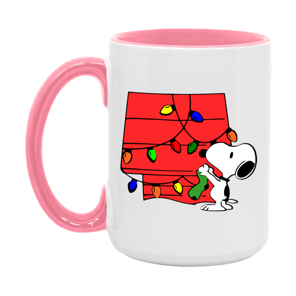 Peanuts Gang Christmas Mug, Snoopy Charlie Brown Holiday Coffee Cup, Ceramic Christmas Mug 11Oz Or 15Oz