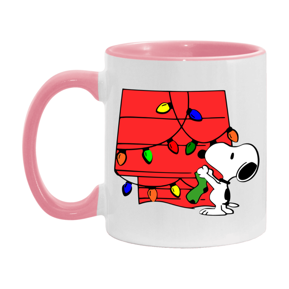 Peanuts Gang Christmas Mug, Snoopy Charlie Brown Holiday Coffee Cup, Ceramic Christmas Mug 11Oz Or 15Oz