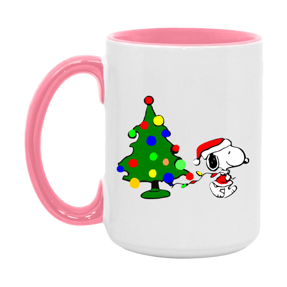 Peanuts Gang Christmas Mug, Snoopy Charlie Brown Holiday Coffee Cup, Ceramic Christmas Mug 11Oz Or 15Oz