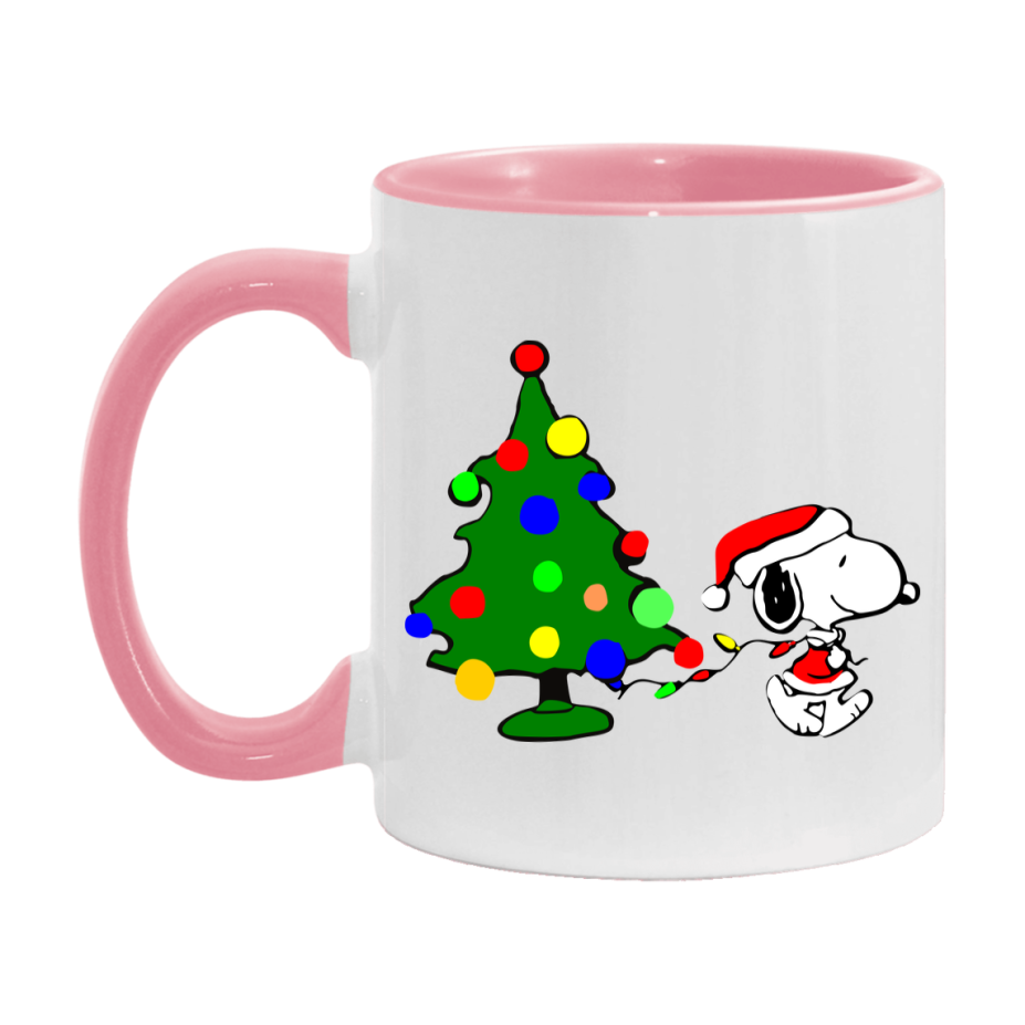 Peanuts Gang Christmas Mug, Snoopy Charlie Brown Holiday Coffee Cup, Ceramic Christmas Mug 11Oz Or 15Oz