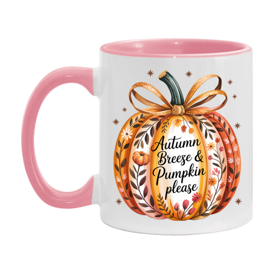 In Love With Fall Coffee Mug, Cozy Cute Autumn Coffee Cup, 11Oz Or 15Oz White Ceramic Mug
