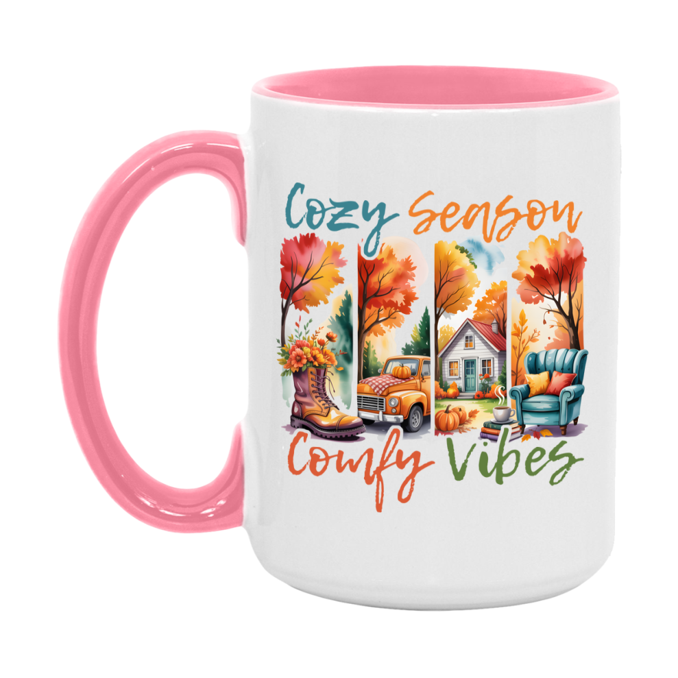 In Love With Fall Coffee Mug, Cozy Cute Autumn Coffee Cup, 11Oz Or 15Oz White Ceramic Mug