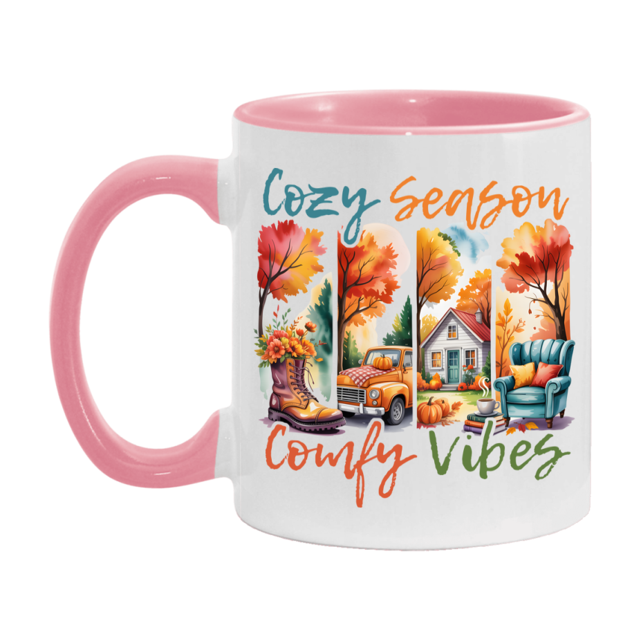 In Love With Fall Coffee Mug, Cozy Cute Autumn Coffee Cup, 11Oz Or 15Oz White Ceramic Mug