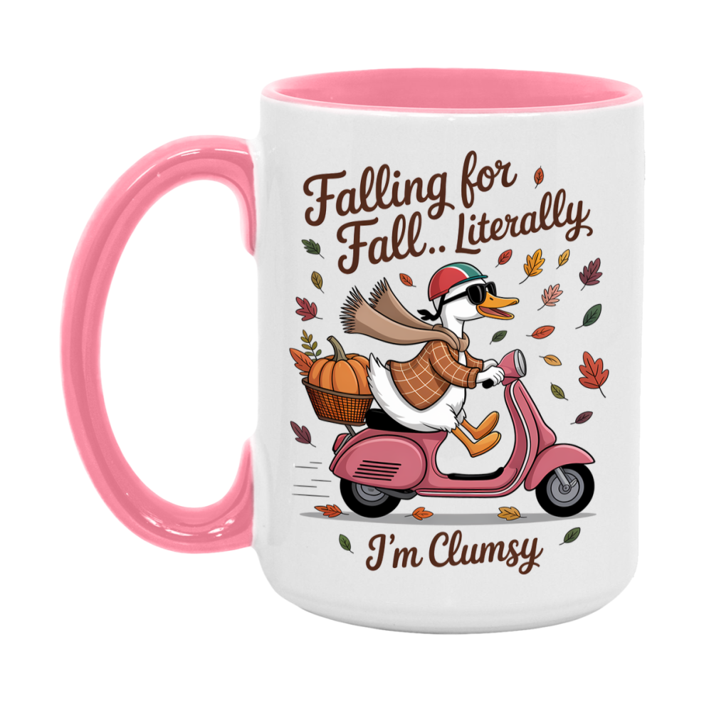 In Love With Fall Coffee Mug, Cozy Cute Autumn Coffee Cup, 11Oz Or 15Oz White Ceramic Mug