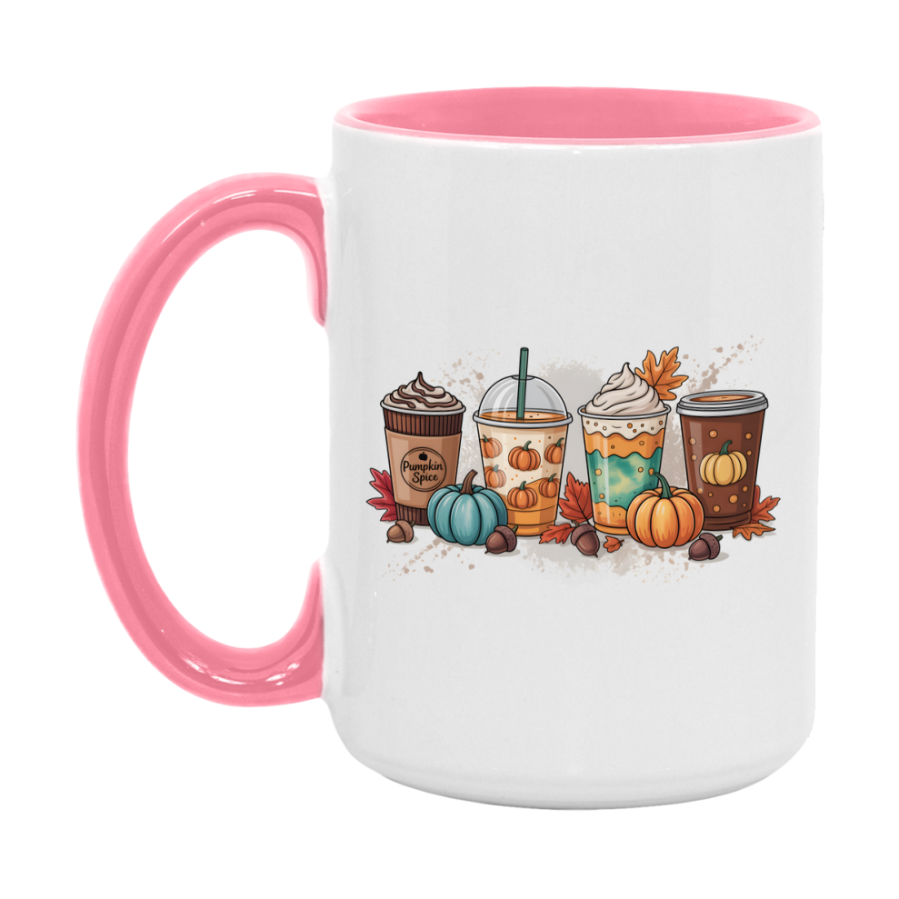 In Love With Fall Coffee Mug, Cozy Cute Autumn Coffee Cup, 11Oz Or 15Oz White Ceramic Mug