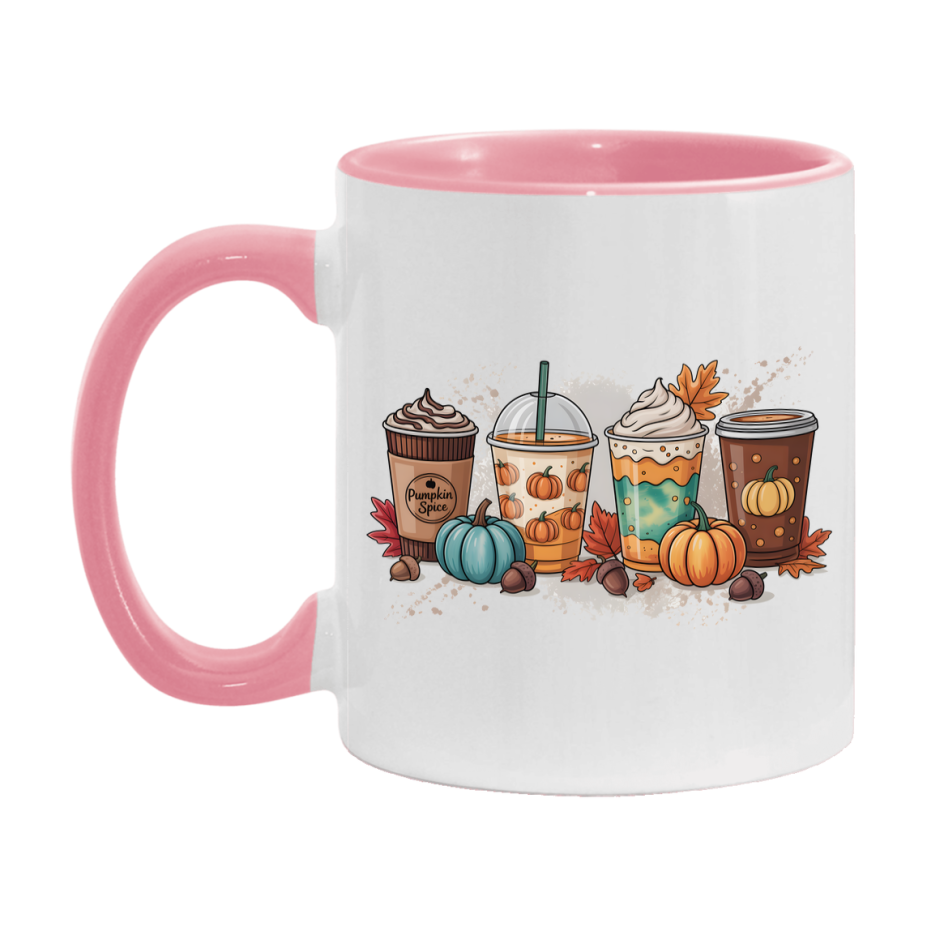 In Love With Fall Coffee Mug, Cozy Cute Autumn Coffee Cup, 11Oz Or 15Oz White Ceramic Mug
