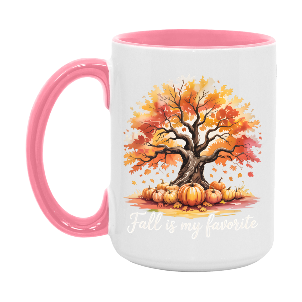 In Love With Fall Coffee Mug, Cozy Cute Autumn Coffee Cup, 11Oz Or 15Oz White Ceramic Mug