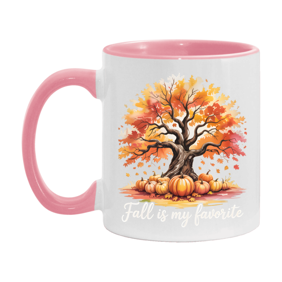 In Love With Fall Coffee Mug, Cozy Cute Autumn Coffee Cup, 11Oz Or 15Oz White Ceramic Mug