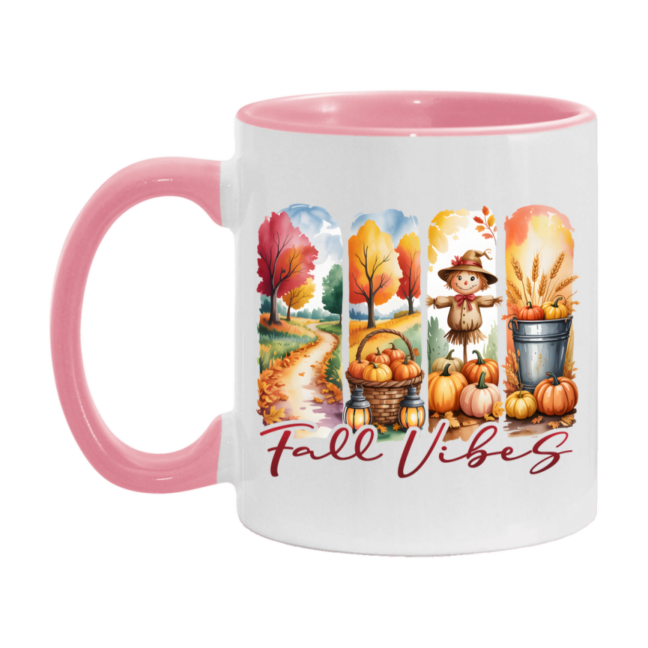 In Love With Fall Coffee Mug, Cozy Cute Autumn Coffee Cup, 11Oz Or 15Oz White Ceramic Mug