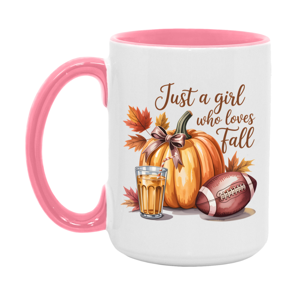 In Love With Fall Coffee Mug, Cozy Cute Autumn Coffee Cup, 11Oz Or 15Oz White Ceramic Mug
