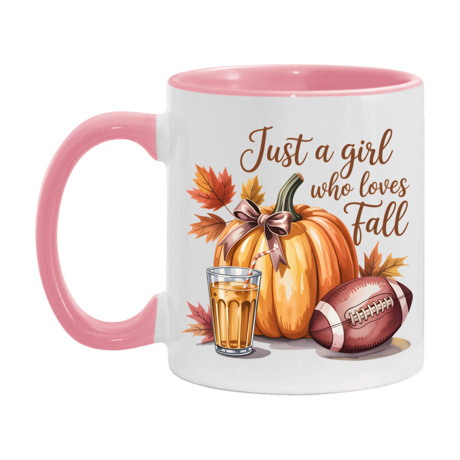 In Love With Fall Coffee Mug, Cozy Cute Autumn Coffee Cup, 11Oz Or 15Oz White Ceramic Mug