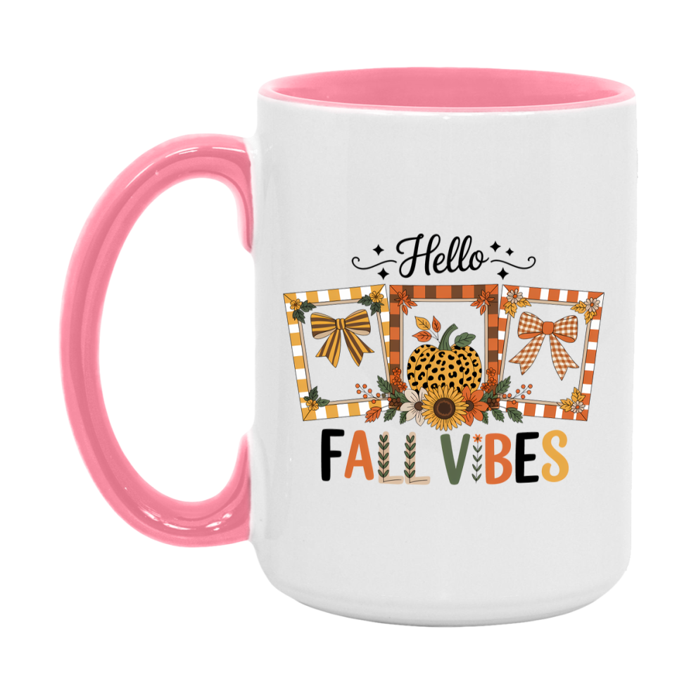 In Love With Fall Coffee Mug, Cozy Cute Autumn Coffee Cup, 11Oz Or 15Oz White Ceramic Mug
