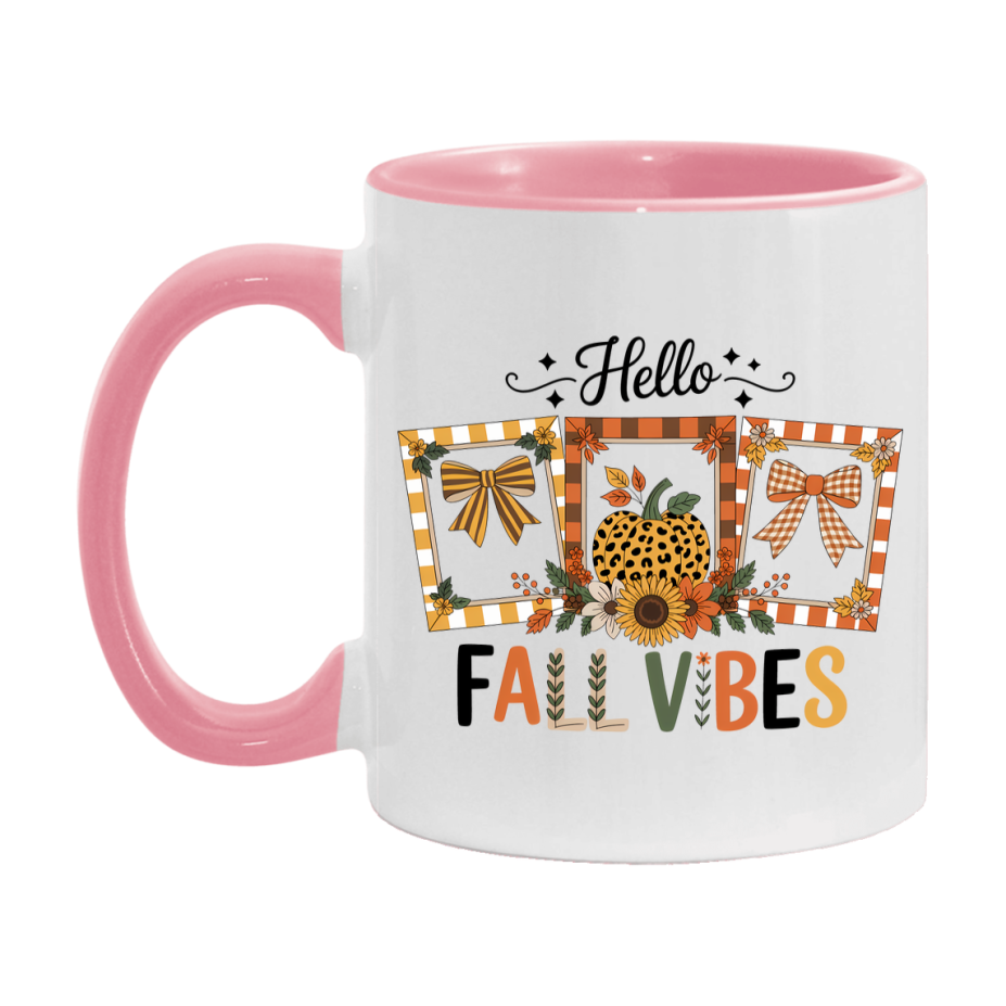 In Love With Fall Coffee Mug, Cozy Cute Autumn Coffee Cup, 11Oz Or 15Oz White Ceramic Mug