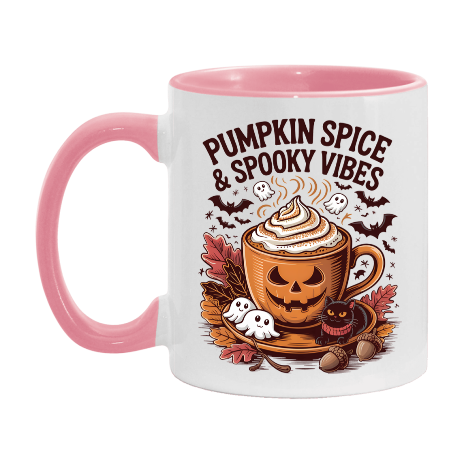 In Love With Fall Coffee Mug, Cozy Cute Autumn Coffee Cup, 11Oz Or 15Oz White Ceramic Mug