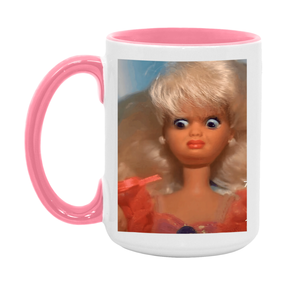 Disgusted Doll Face Mug, Funny Doll Face Meme Coffee Cup