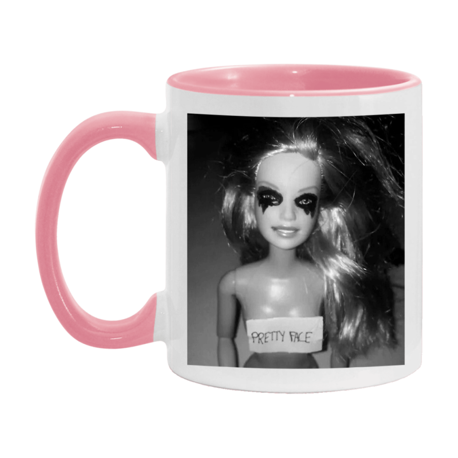 Disgusted Doll Face Mug, Funny Doll Face Meme Coffee Cup