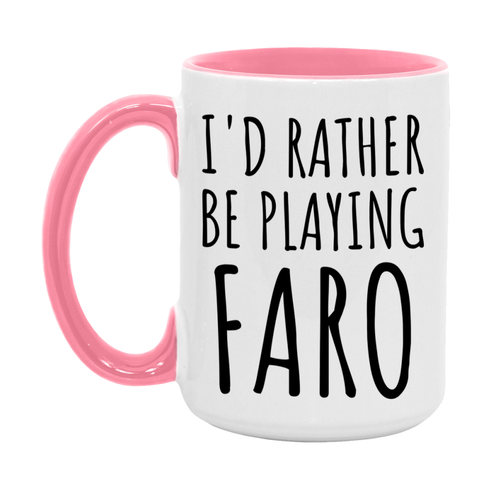 Casino Mug For Faro Players, Funny Faro Coffee Mug, 11Oz Or 15Oz Novelty Mug