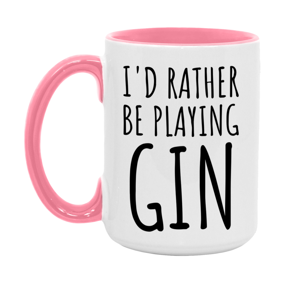Casino Mug For Gin Players, Funny Gin Coffee Mug, 11Oz Or 15Oz Novelty Mug
