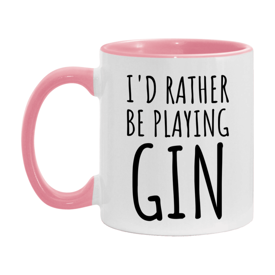 Casino Mug For Gin Players, Funny Gin Coffee Mug, 11Oz Or 15Oz Novelty Mug