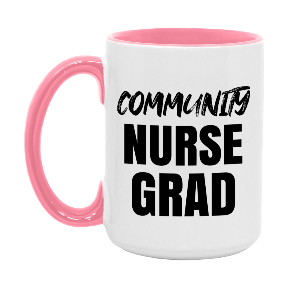 Community Nurse Grad Coffee Mug - Ceramic Nursing Graduation Gift