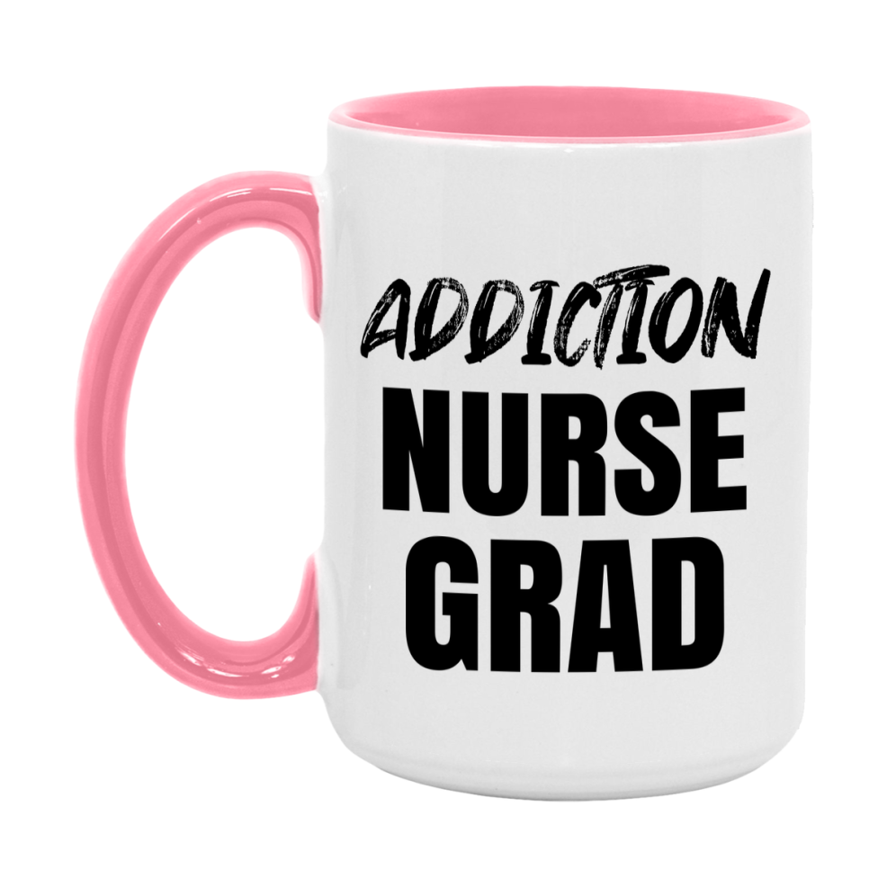 Addiction Nurse Grad Coffee Mug - Ceramic Nursing Graduation Gift