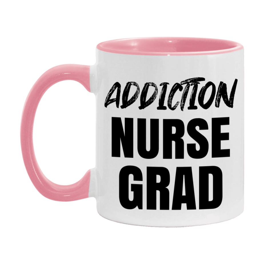 Addiction Nurse Grad Coffee Mug - Ceramic Nursing Graduation Gift