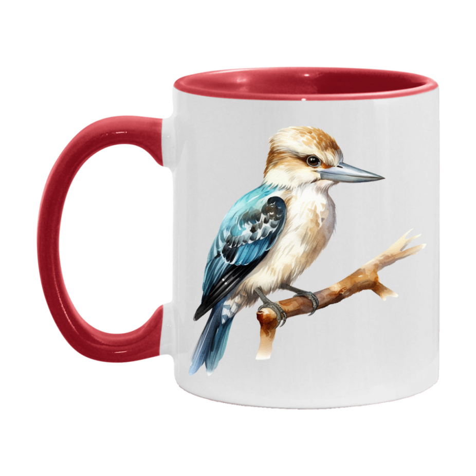 Bird Watching Mug, Kookaburra Song Bird Mug, 11oz or 15oz White Ceramic Coffee Mug Gift for Bird Watchers