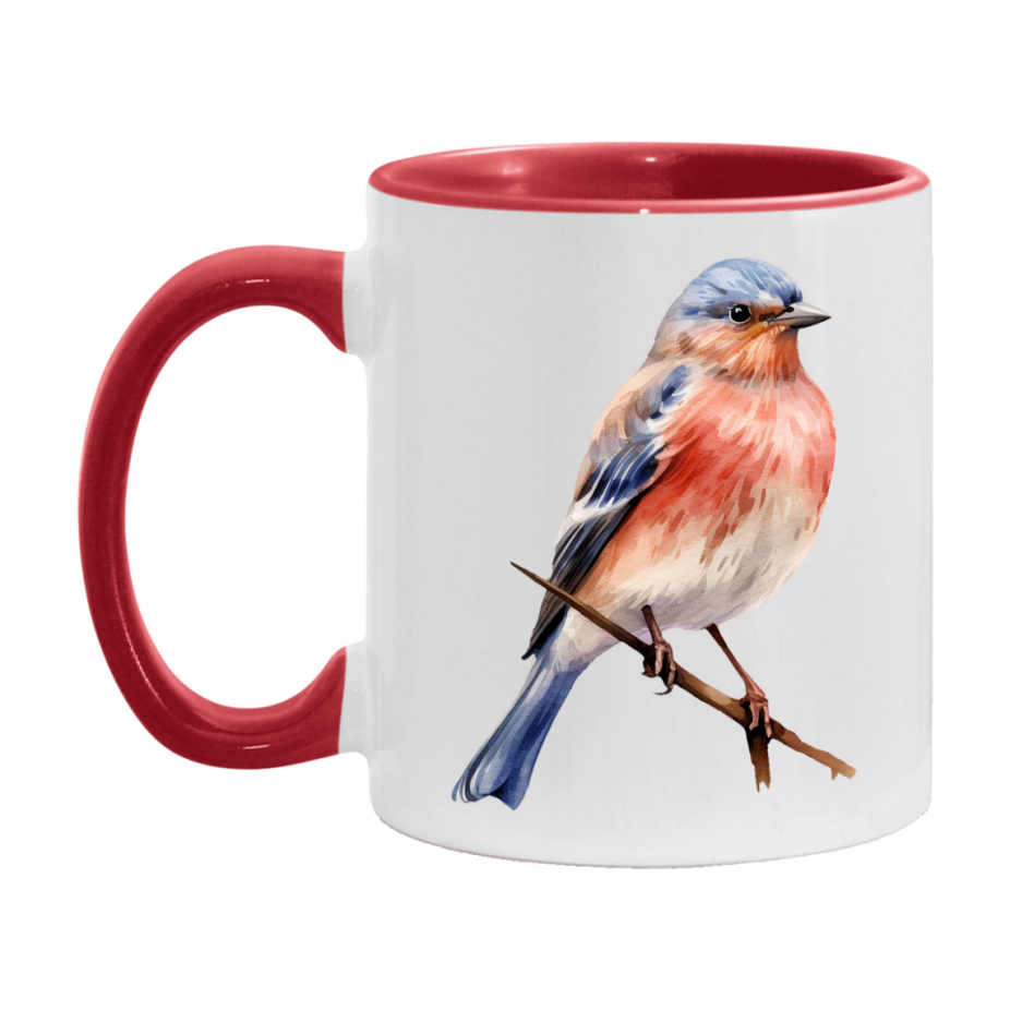 Bird Watching Mug, Linnet Song Bird Mug, 11oz or 15oz White Ceramic Coffee Mug Gift for Bird Watchers