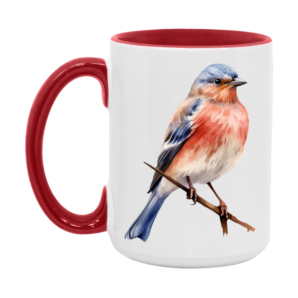 Bird Watching Mug, Linnet Song Bird Mug, 11oz or 15oz White Ceramic Coffee Mug Gift for Bird Watchers