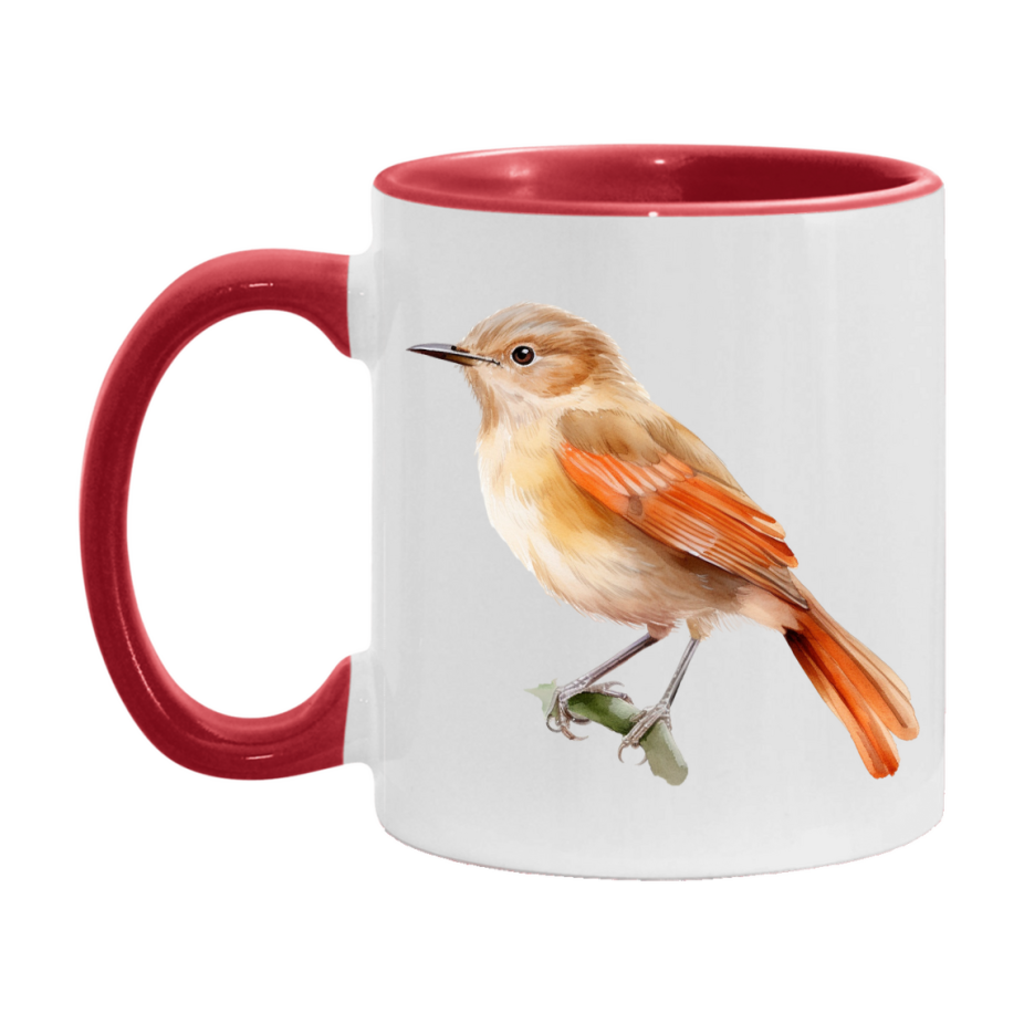 Bird Watching Mug, Rufous Hornero Song Bird Mug, 11oz or 15oz White Ceramic Coffee Mug Gift for Bird Watchers