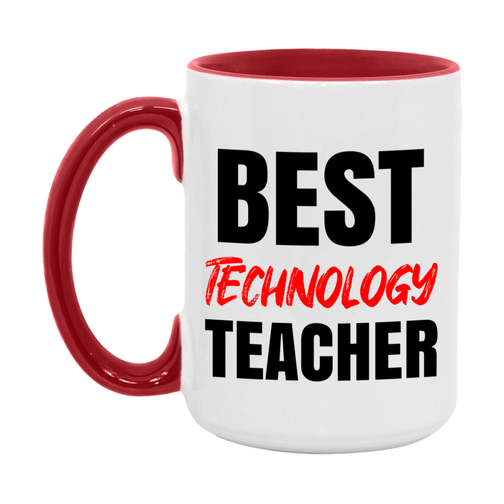 Teacher Superlative Mug, Best Technology Teacher Gift, 11oz or 15oz White Ceramic Coffee Cup for Technology Teacher